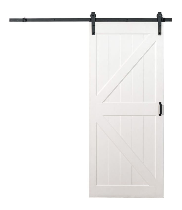 RELIABILT 36-in x 84-in White Primed K-frame Mdf Single Bypass Barn Door (Hardware Included)