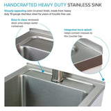 All-in-One 15.5 in. x 22.4 in. x 34.9 in. Metal Drop-In Laundry/Utility Sink and Cabinet in White - Super Arbor