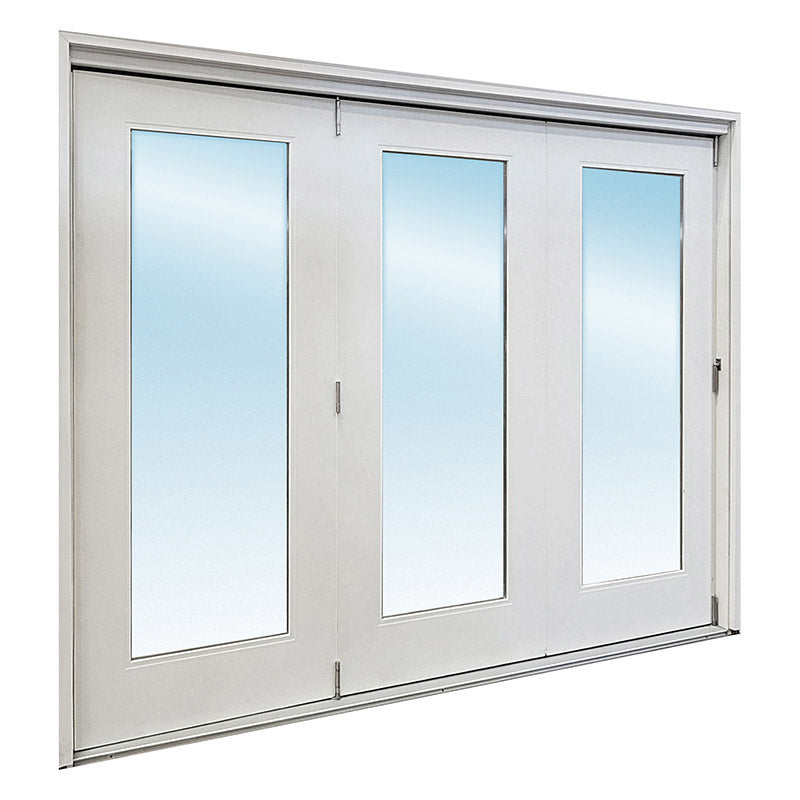 JELD-WEN Folding Fiberglass Patio Door, Triple Panel, 106-13/16 in W x 95-1/2 in H