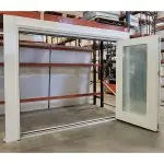 JELD-WEN Folding Fiberglass Patio Door, Triple Panel, 106-13/16 in W x 95-1/2 in H