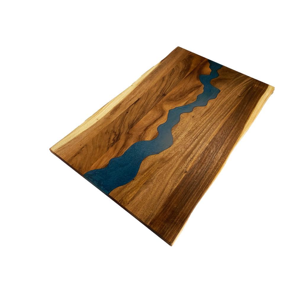 Samean Apple HARDWOOD REFLECTIONS 5 ft. L x 30 in. D UV Finished Saman Solid Wood B ...