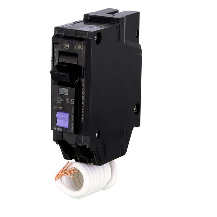 GE Q-Line THQL1115DFP 15-Amp Single-Pole Dual Function AFCI/GFCI Circuit Breaker