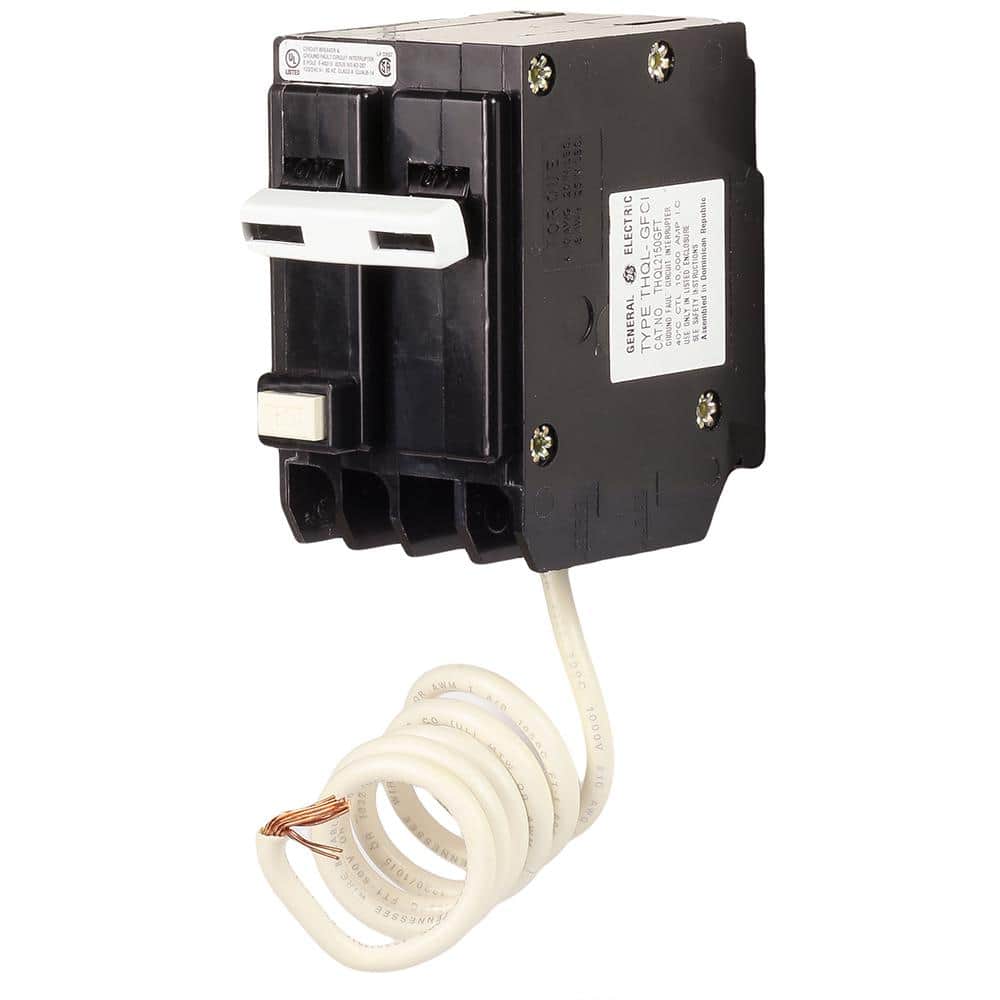 GE 60 Amp Double Pole Ground Fault Breaker with Self-Test