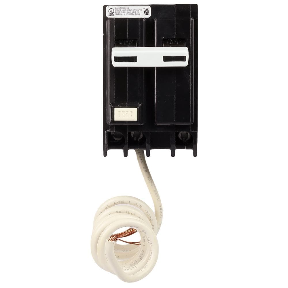 GE 60 Amp Double Pole Ground Fault Breaker with Self-Test