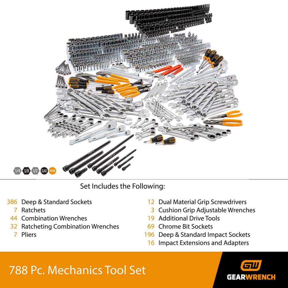 GEARWRENCH 1/4 in., 3/8 in., and 1/2 in. Drive Master Mechanics