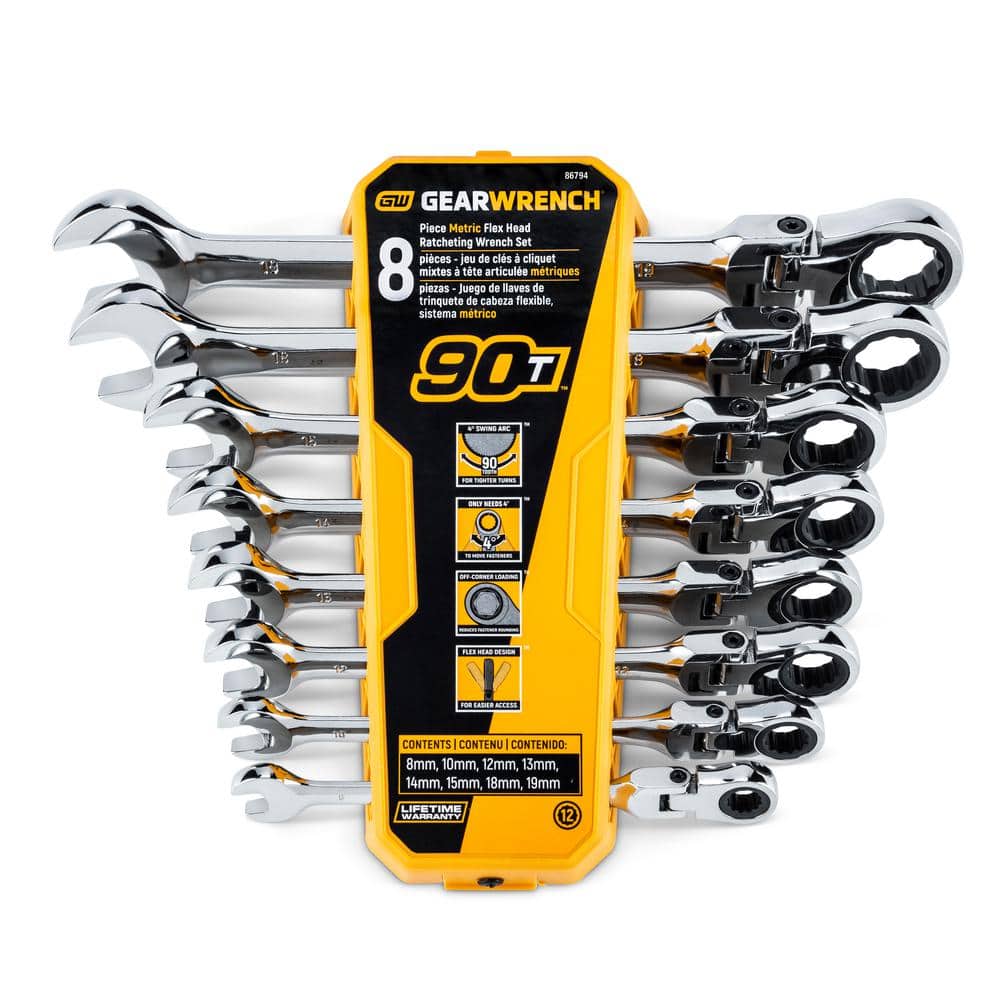 gear wrench sets Master Standard and Flex Head SAE/MM Combination Ratcheting Wrench 32 Piece Set