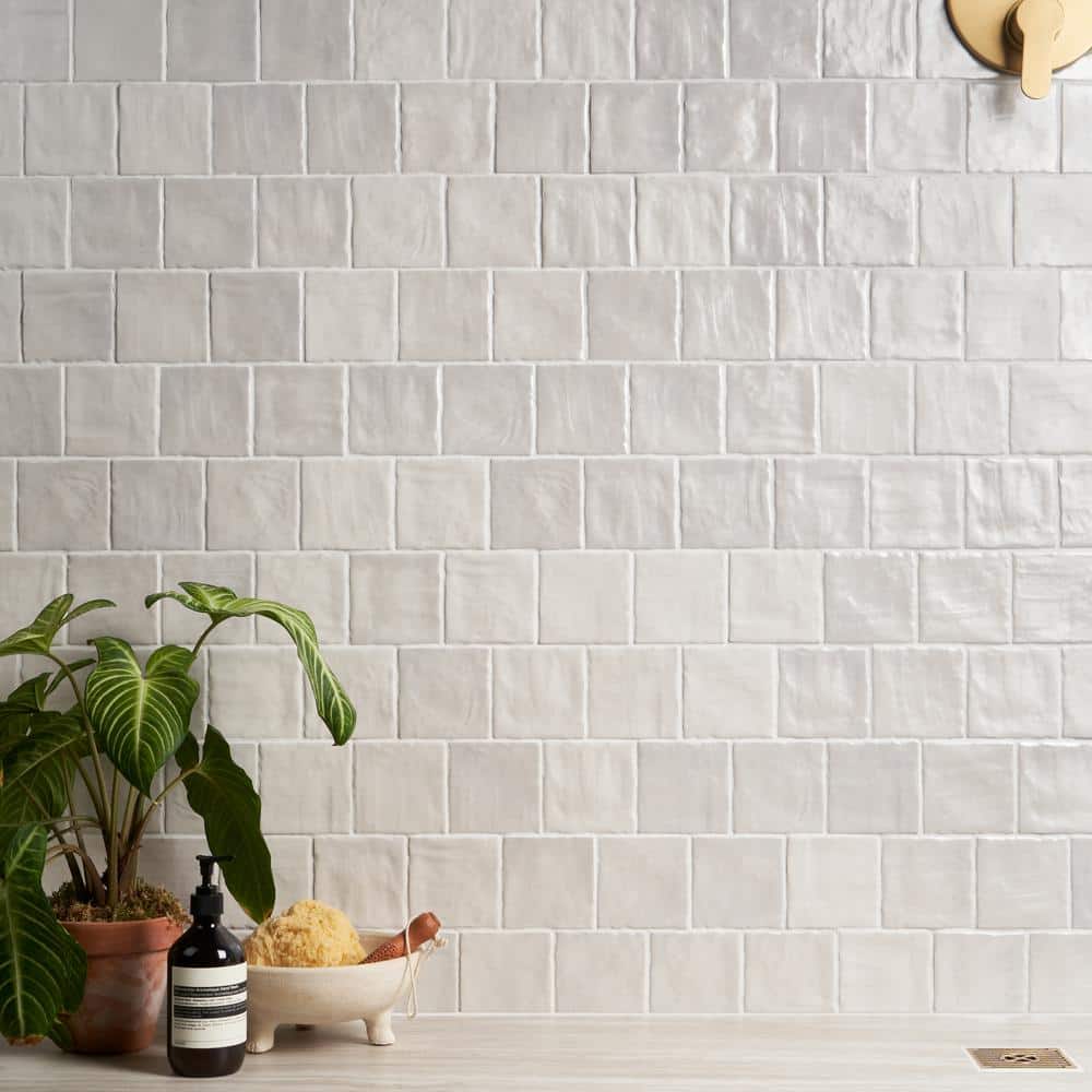 Ivy Hill Tile Amagansett White 4 in. x 4 in. 9mm Satin Ceramic