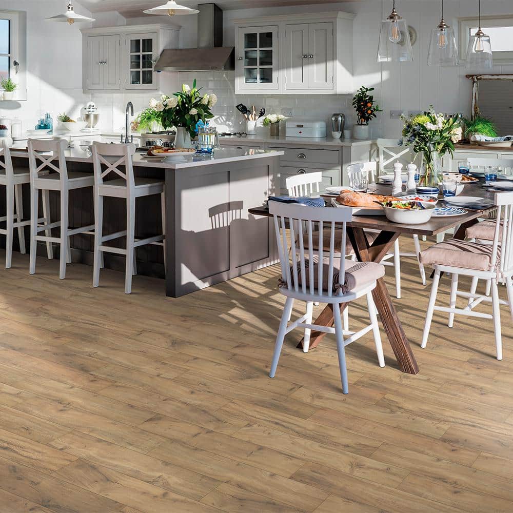 pergo outlast tobacco oak Pergo Outlast+ Golden Rustic Oak 12 mm T x 6.1 in. W Wood