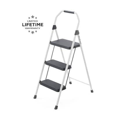3-Step Compact Steel Step Stool with 225 lb. Load Capacity Type II Dut ...