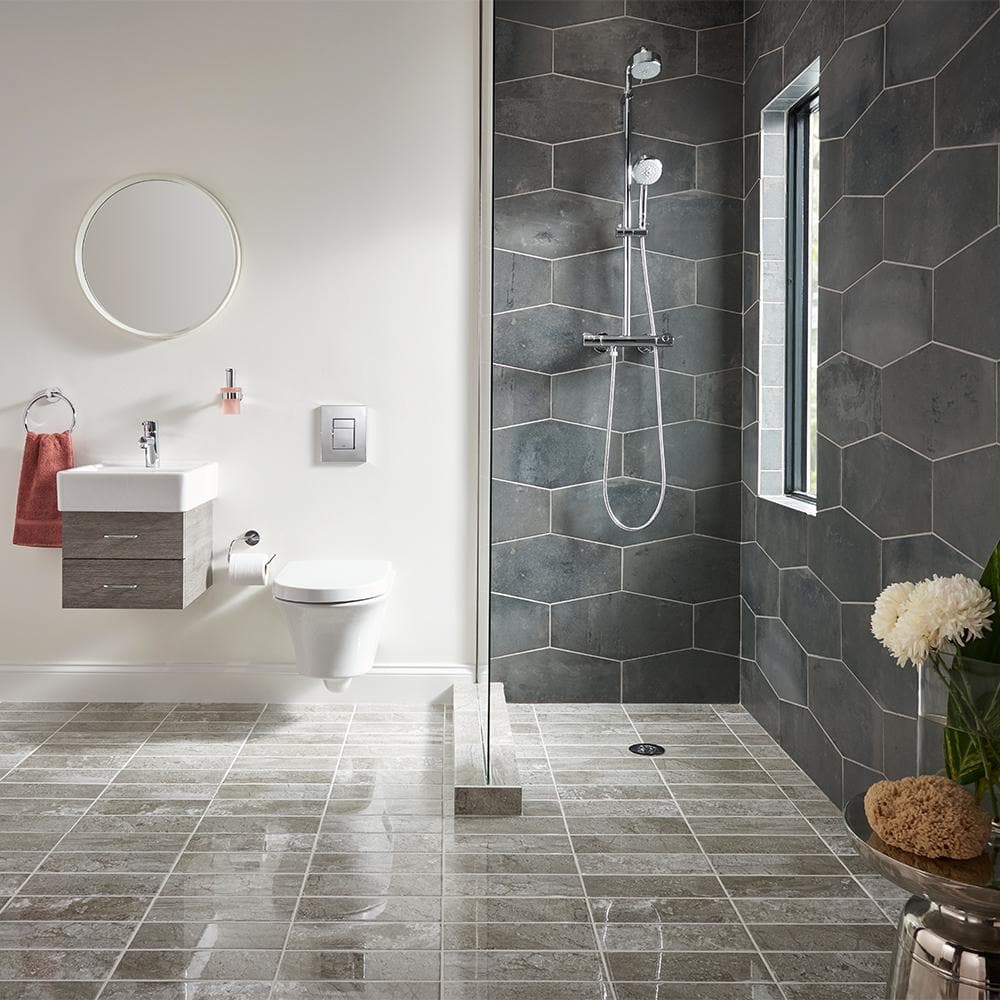 Jeffrey Court Castle Rock Gray 9.5 in. x 19.25 in. Matte Porcelain