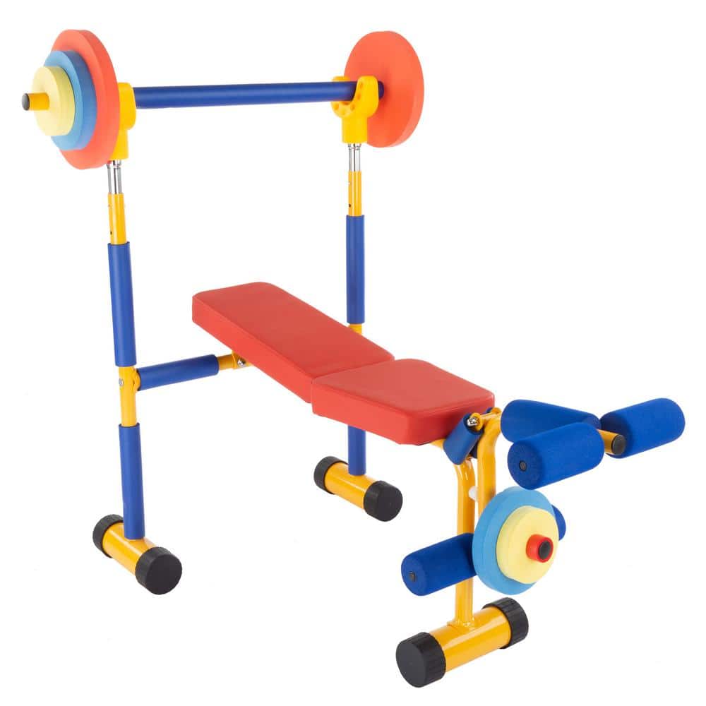 Hey! Play! Toy Weight Bench Workout Equipment Set for Beginner Exercis ...