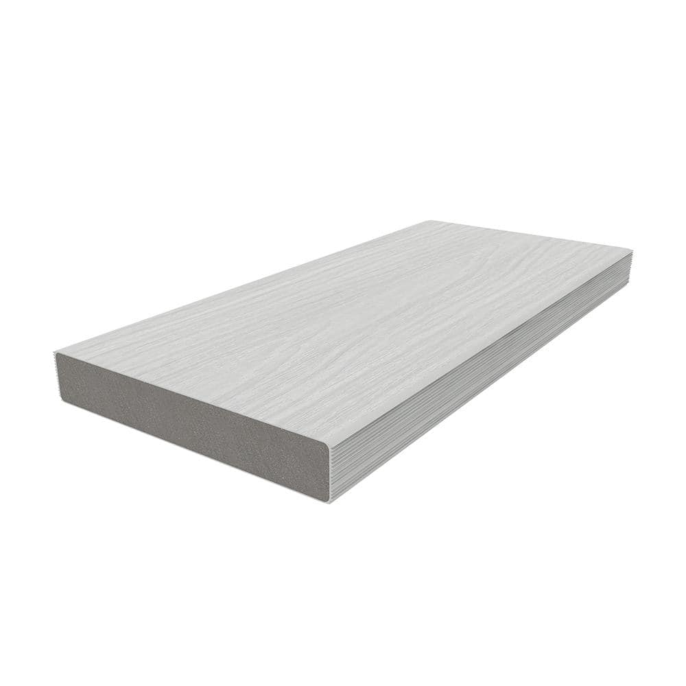 NewTechWood 1 in. x 6 in. x 8 ft. Icelandic Smoke White Solid