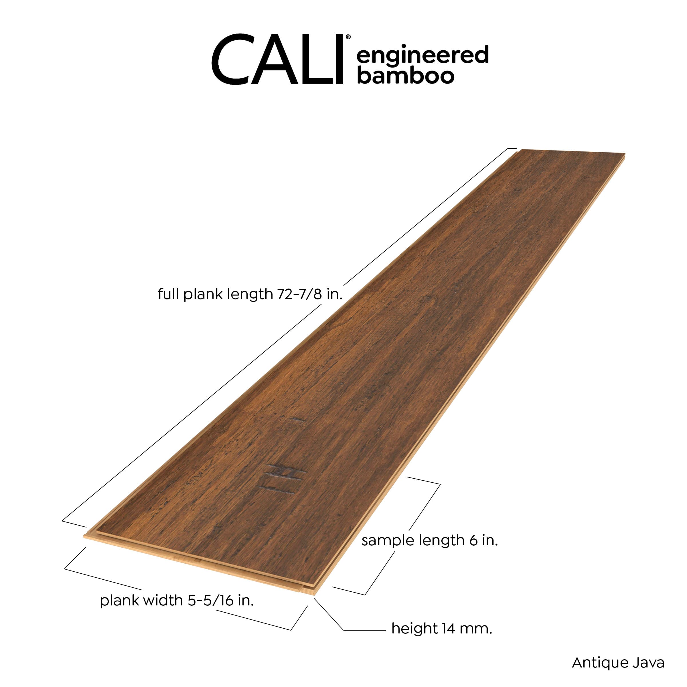 Cali Bamboo Eco-Engineered Prefinished Antique Java Bamboo Handscraped ...