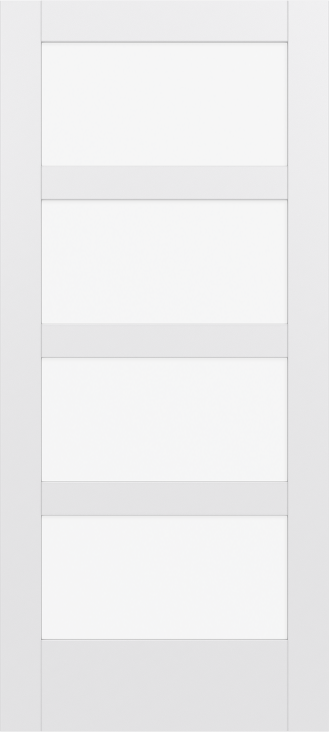 JELD-WEN 32 in. x 80 in. MODA Primed PMT1044 Solid Core Wood Interior Door Slab with Translucent Glass