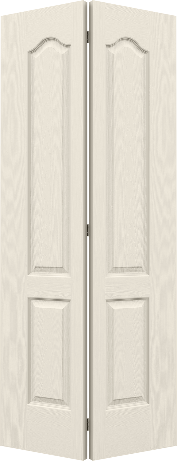 JELD-WEN Camden 36-in x 80-in Primed 2-Panel Arch Top Molded Composite Bifold Door with Hardware