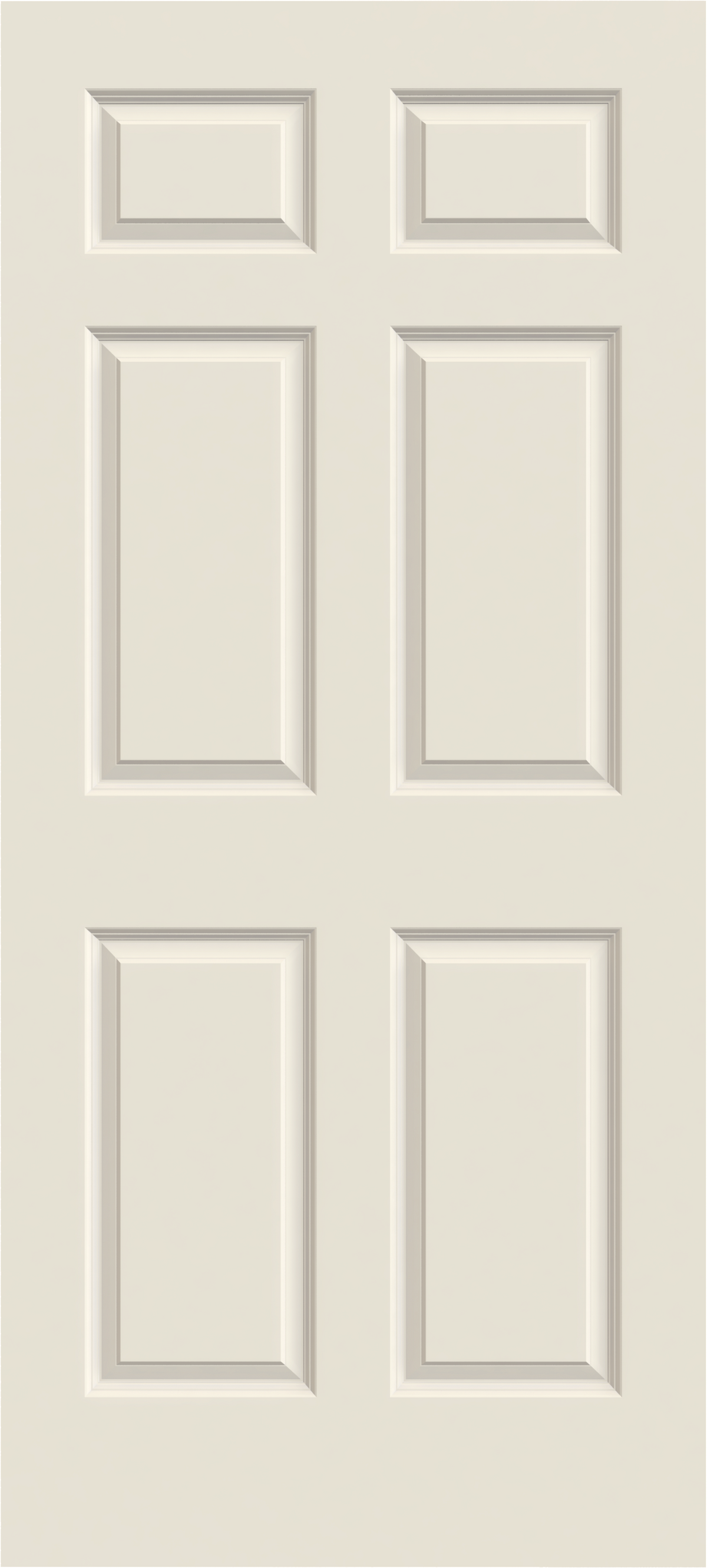 JELD-WEN Colonist 24-in x 80-in Primed 6-Panel Hollow Core Molded Composite Right-Hand Single Prehung Interior Door