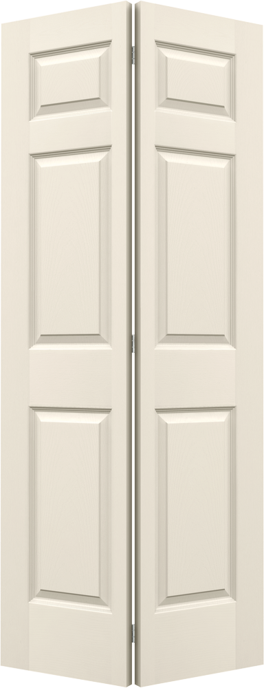 JELD-WEN Colonist 24-in x 80-in Primed 6-Panel Molded Composite Bifold Door, Hardware Included