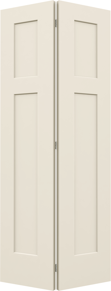 JELD-WEN Craftsman 3-Panel 32-in x 80-in Marigold Prefinished Molded Composite Bifold Door (Hardware Included)