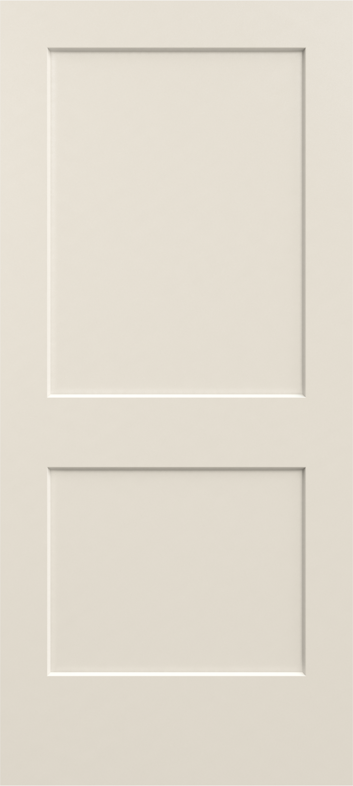 JELD-WEN Monroe 32-in x 80-in Primed 2-Panel Square Hollow Core Molded Composite Left-Hand Single Prehung Interior Door