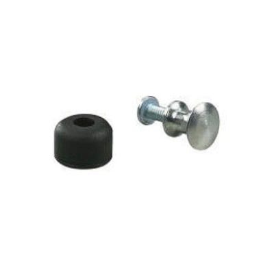 Knape & Vogt Steel Sliding Door Knob, Zinc-Plated, 2 Knobs with Screws and Bumpers - image 1