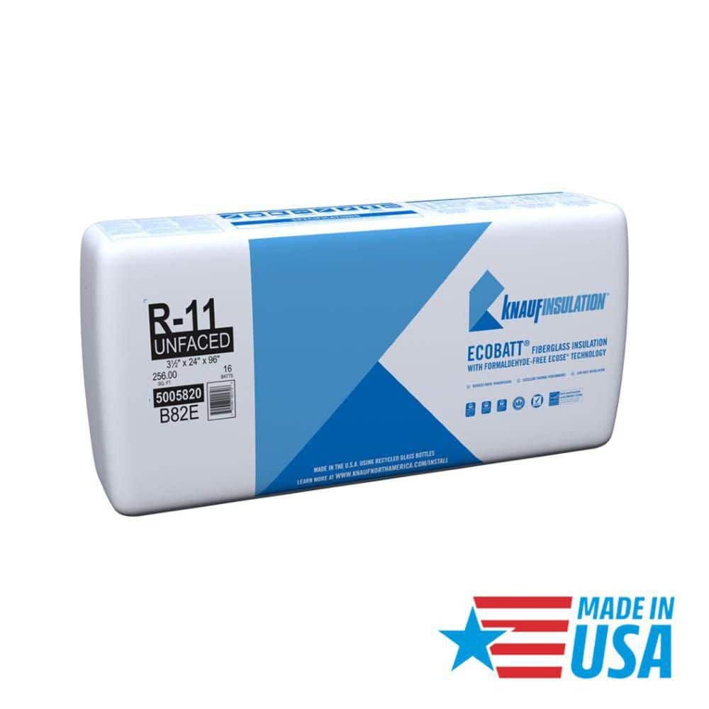 Knauf Insulation EcoBatt R-11 Unfaced Fiberglass Insulation Batts 