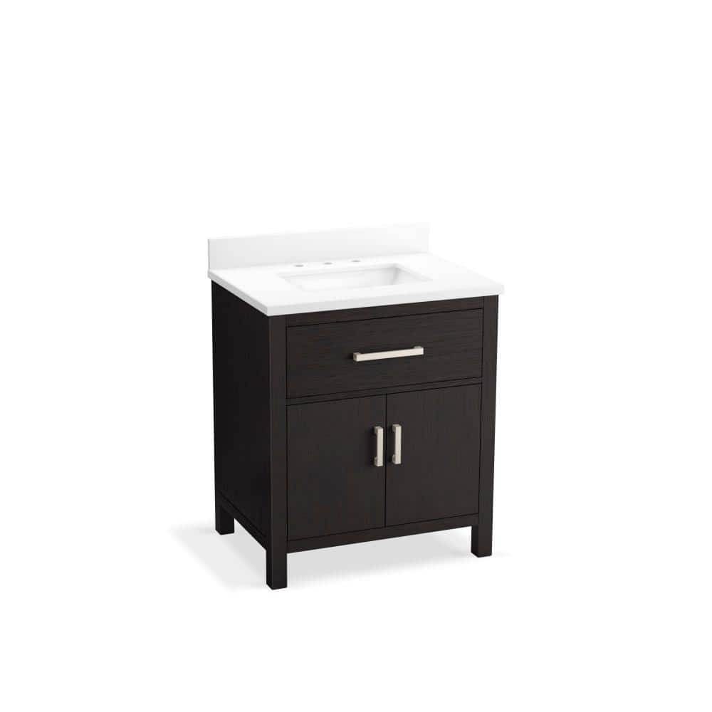 A single green leaf against a white background.