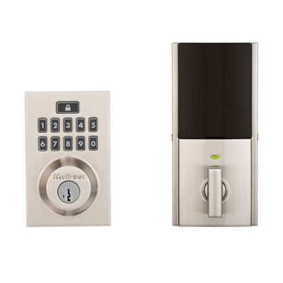 914 Signature 2nd Gen Contemporary Satin Nickel Deadbolt Featuring SmartKey and Home Connect Technology