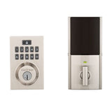 914 Signature 2nd Gen Contemporary Satin Nickel Deadbolt Featuring SmartKey and Home Connect Technology