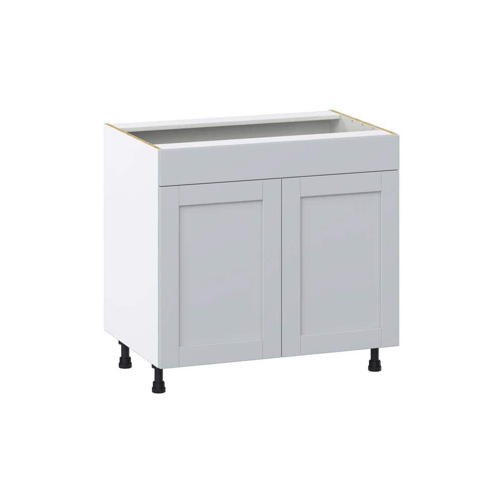 J COLLECTION Cumberland Light Gray Shaker Assembled Cooktop Base Kitch ...