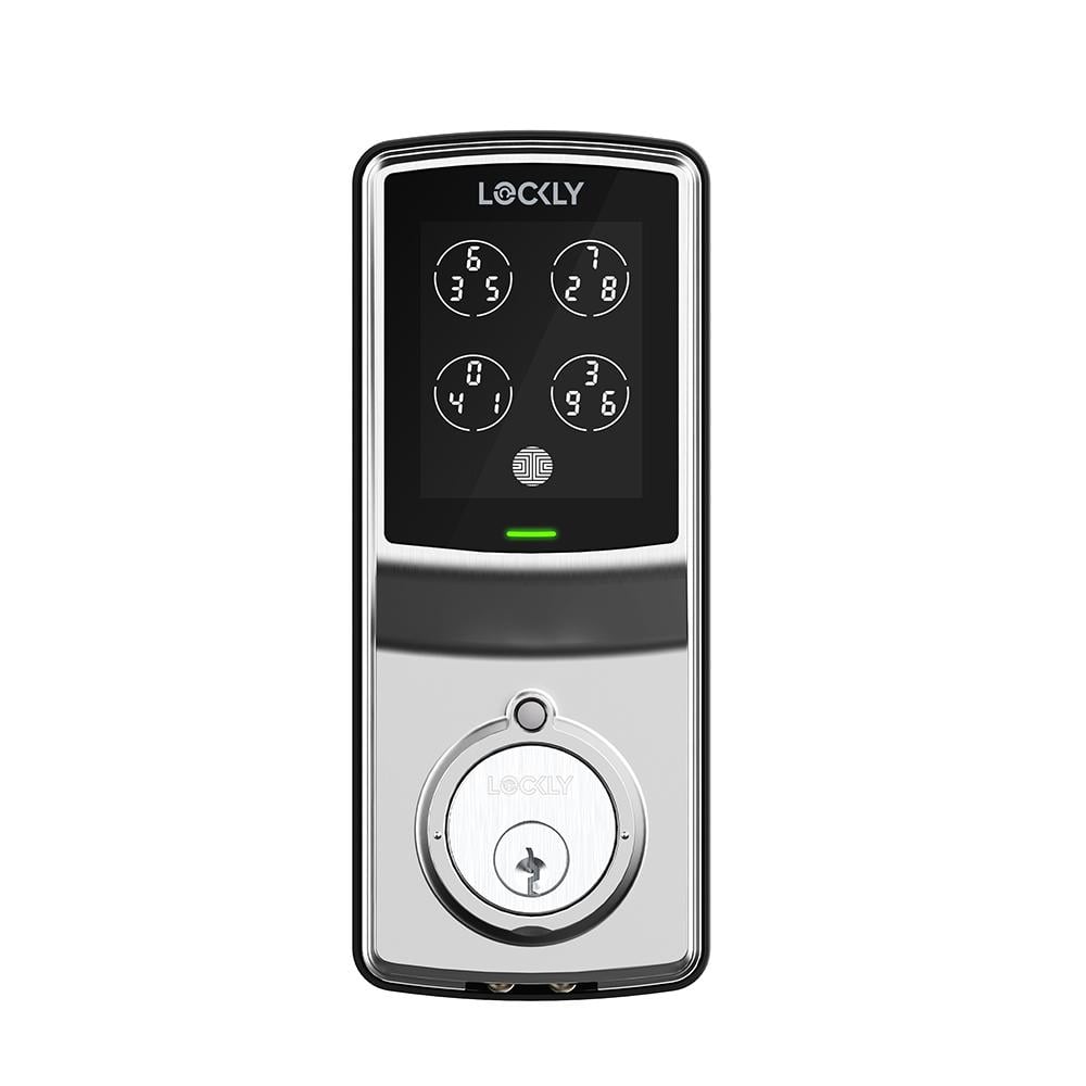 Lockly Model-S Satin Nickel Single-Cylinder Deadbolt Smart Lock with H ...