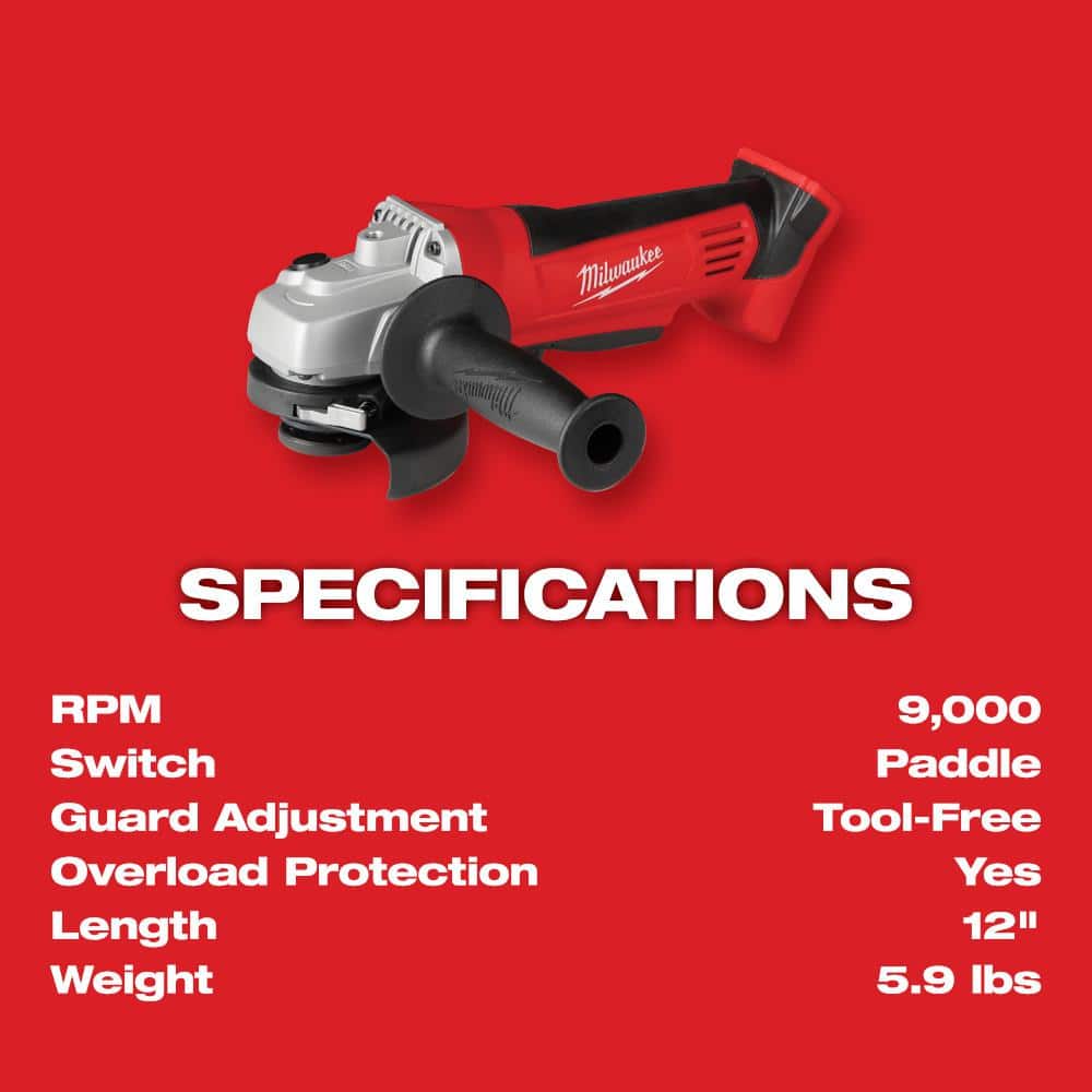 Milwaukee M18 18-Volt Lithium-Ion Cordless 4-1/2 in. Cut-Off/Grinder (Tool-Only)