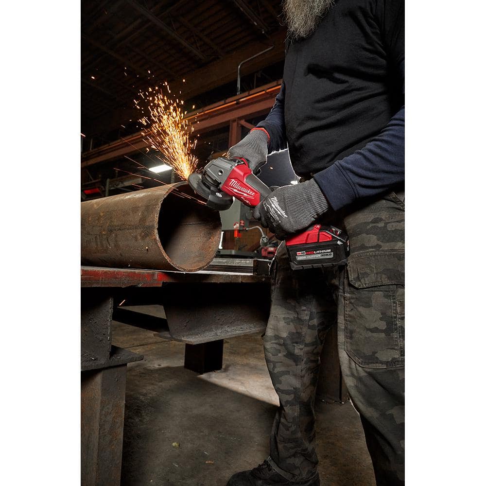 Milwaukee M18 FUEL 18-Volt Lithium-Ion Brushless Cordless 4-1/2 in./5 in. Angle Grinder with Paddle Switch (Tool-Only)