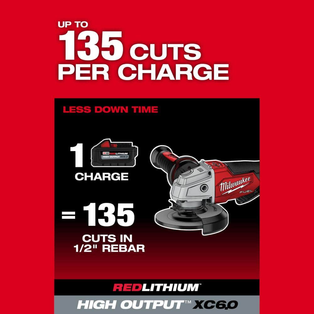 Milwaukee M18 FUEL 18-Volt Lithium-Ion Brushless Cordless 4-1/2 in./5 in. Angle Grinder with Paddle Switch (Tool-Only)