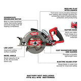 Milwaukee M18 FUEL 18V Lithium-Ion Cordless 7-1/4 in. Rear Handle Circular Saw with 30-Degree Framing Nailer (2-Tool)