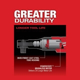 Milwaukee M12 FUEL 12V Lithium‑Ion Brushless 1/2 in. Cordless Ratchet Kit with (2) 2.0Ah Batteries, Charger, Bag & Metric Socket Set