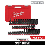 Milwaukee M12 FUEL 12V Brushless High-Speed 3/8 in. Cordless Ratchet Kit with (2) Batteries, Charger & 3/8 in. SAE Socket Set