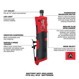 Milwaukee M12 FUEL 12V Brushless Cordless 1/4 in. Straight Die Grinder, Tool-Only (Model 2486-20)