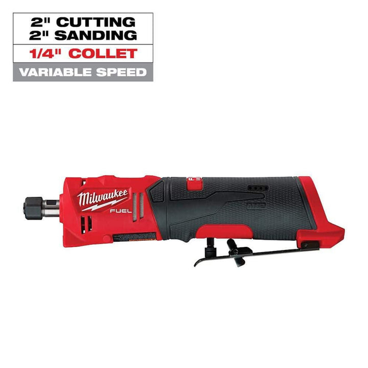 Milwaukee M12 FUEL 12V Brushless Cordless 1/4 in. Straight Die Grinder, Tool-Only (Model 2486-20)