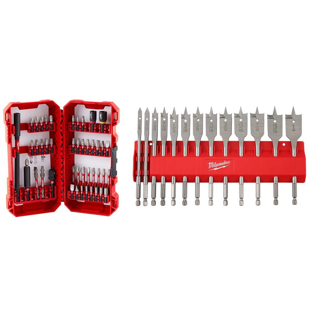 Milwaukee SHOCKWAVE Impact Duty Alloy Steel Screw Driver Bit Set with ...