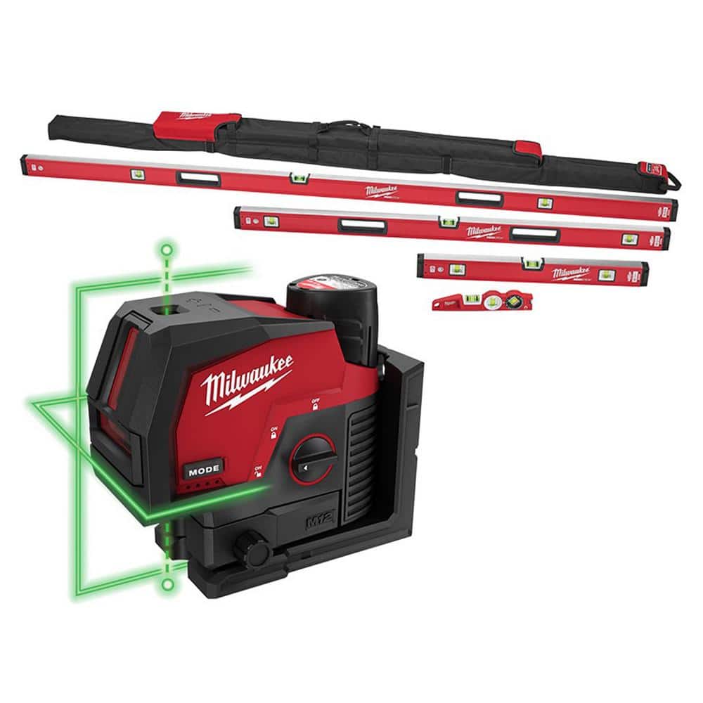 Milwaukee REDSTICK Magnetic Box Level Set with Torpedo Level and M12 1 ...