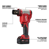 Milwaukee M18 18-Volt Lithium-Ion 1/2 in. to 4 in. FORCE LOGIC High-Capacity Cordless Knockout Tool Kit with M18 FUEL Compact Band Saw