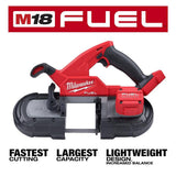 Milwaukee M18 18-Volt Lithium-Ion 1/2 in. to 4 in. FORCE LOGIC High-Capacity Cordless Knockout Tool Kit with M18 FUEL Compact Band Saw