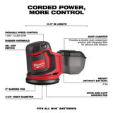 Milwaukee M18 18V Lithium-Ion Cordless Oscillating Multi-Tool with Random Orbit Sander, Tool-Only
