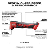 Milwaukee M18 18V Lithium-Ion Cordless Oscillating Multi-Tool with Random Orbit Sander, Tool-Only
