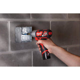 Milwaukee M12 12V Lithium-Ion Cordless Drill Driver/Impact Driver Combo Kit with Two 1.5Ah Batteries, Charger and Bag (2-Tool)