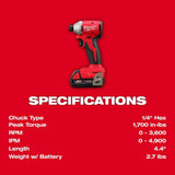 Milwaukee M18 18V Lithium-Ion Brushless Cordless Compact Drill/Impact Combo Kit with (2) 2.0Ah Batteries, Charger & 25-Piece Bit Set