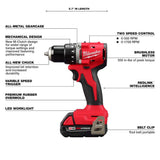 Milwaukee M18 18V Lithium-Ion Brushless Cordless Compact Drill/Impact Combo Kit (2-Tool) with (2) 2.0Ah Batteries & 120-Piece Bit Set