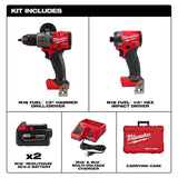 Milwaukee M18 FUEL 18V Brushless Cordless Hammer Drill & Impact Driver Combo Kit (2-Tool) with Free M18 Multi-Tool