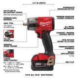 Milwaukee M18 FUEL 18V Lithium-Ion Brushless Cordless Combo Kit with (2) 5.0 Ah Batteries, 7 Tools + Compact Band Saw