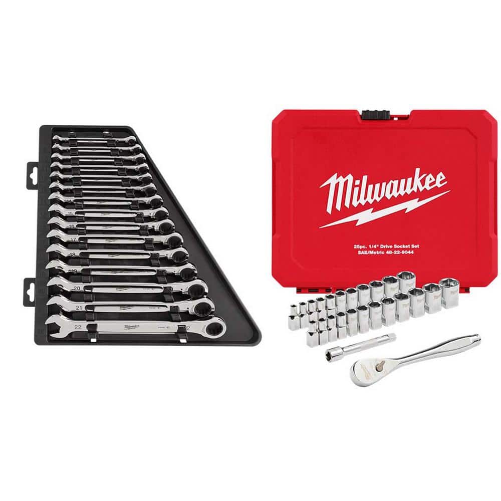 Milwaukee 48-22-9044 Ensemble De 25 Douilles Et Acc. à Prise 1/4&quot